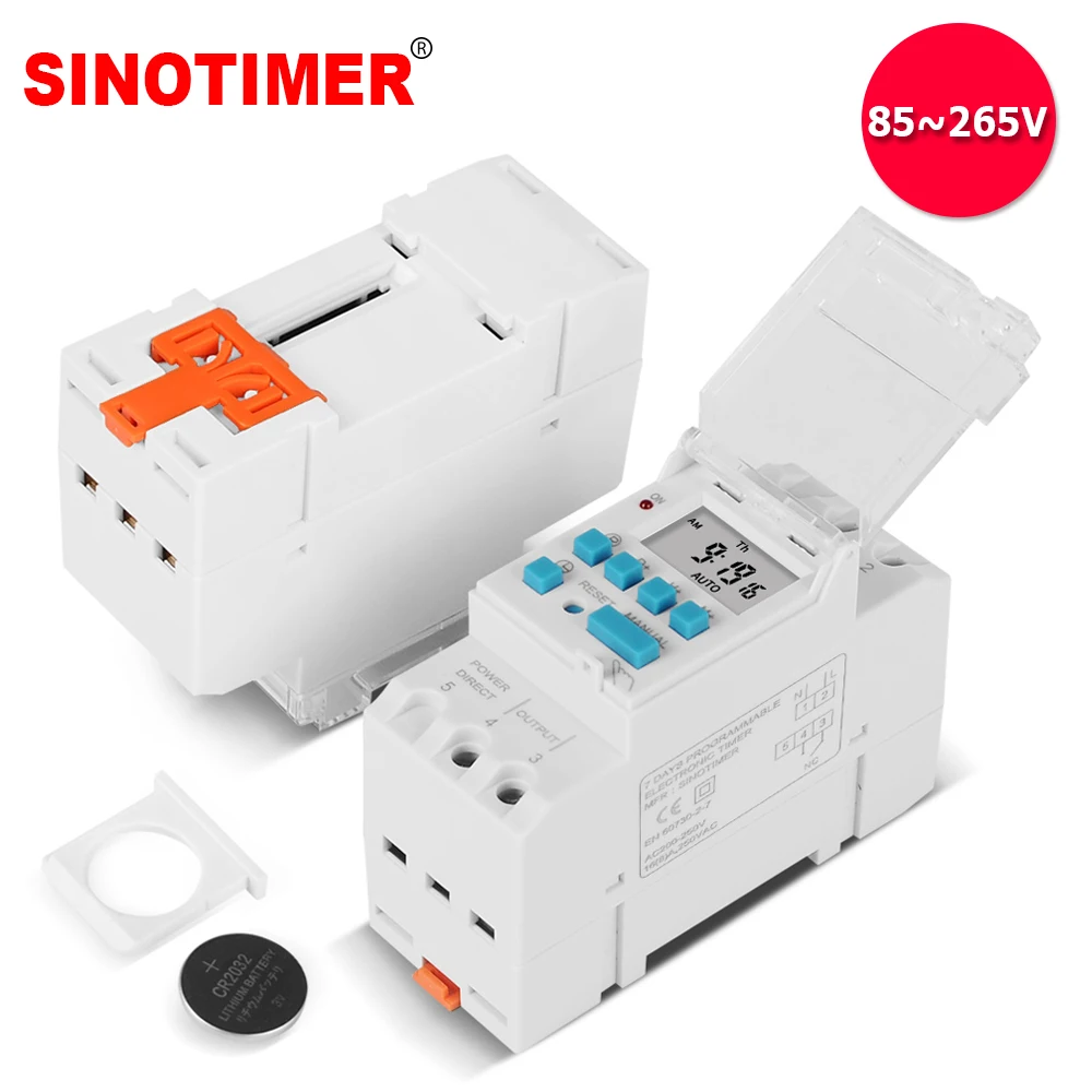 Nuovo TM919H elettronico settimanale 7 giorni programmabile interruttore orario digitale relè controllo Timer AC 220V 230V 16A montaggio su guida Din