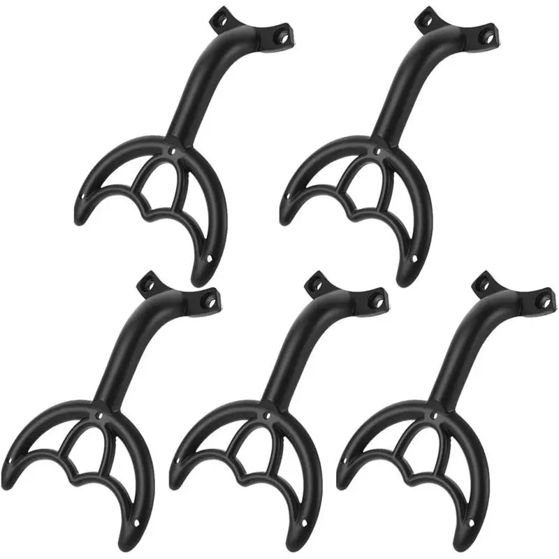 AB46-Replacement Ceiling Fan Blade 5Pcs Metal Fan Bracket For Ceiling Repair Parts For Indoor Outdoor Use Black