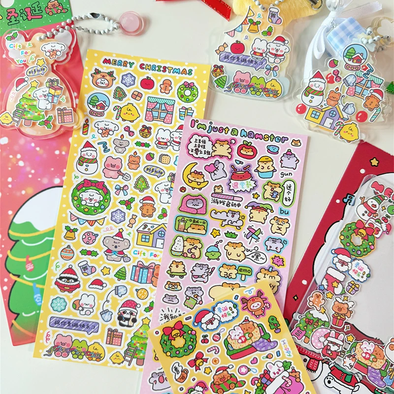 Christmas Halloween Stickers Decoration Photocard Frame Album DIY Diary Journal Scrapbooking Kawaii Stationery