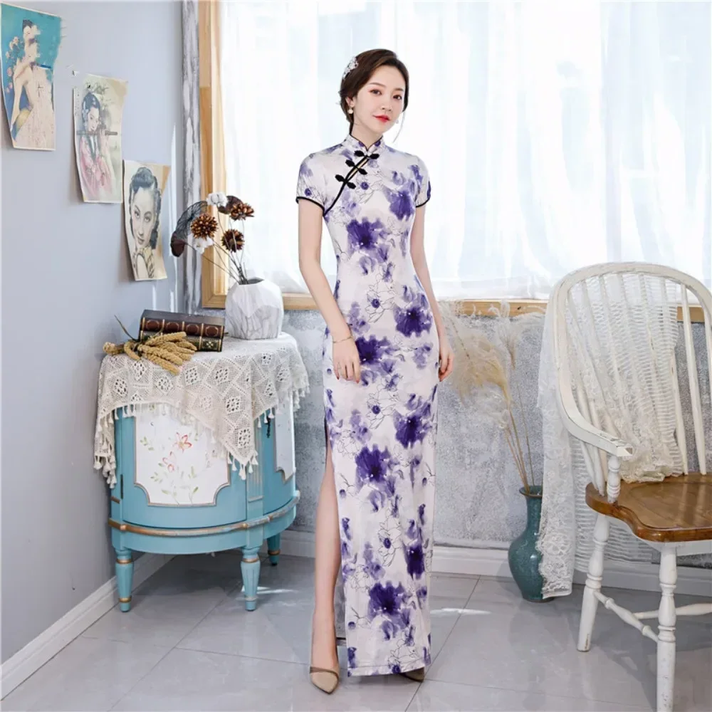 

Fashion Clothes Casual Elegant Ethnic Style Show Streetwear Cheongsam Qipao Y2k Dress for Women Summer Women Clothing Vintage
