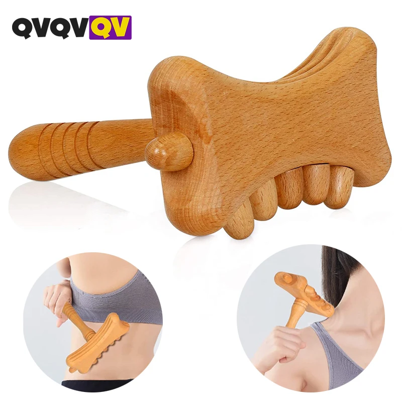 Wood Therapy Tools for Body Shaping, Anti Cellulite - Relief Soreness - Gua Sha | Lymphatic Drainage Wood Therapy Massage Tools