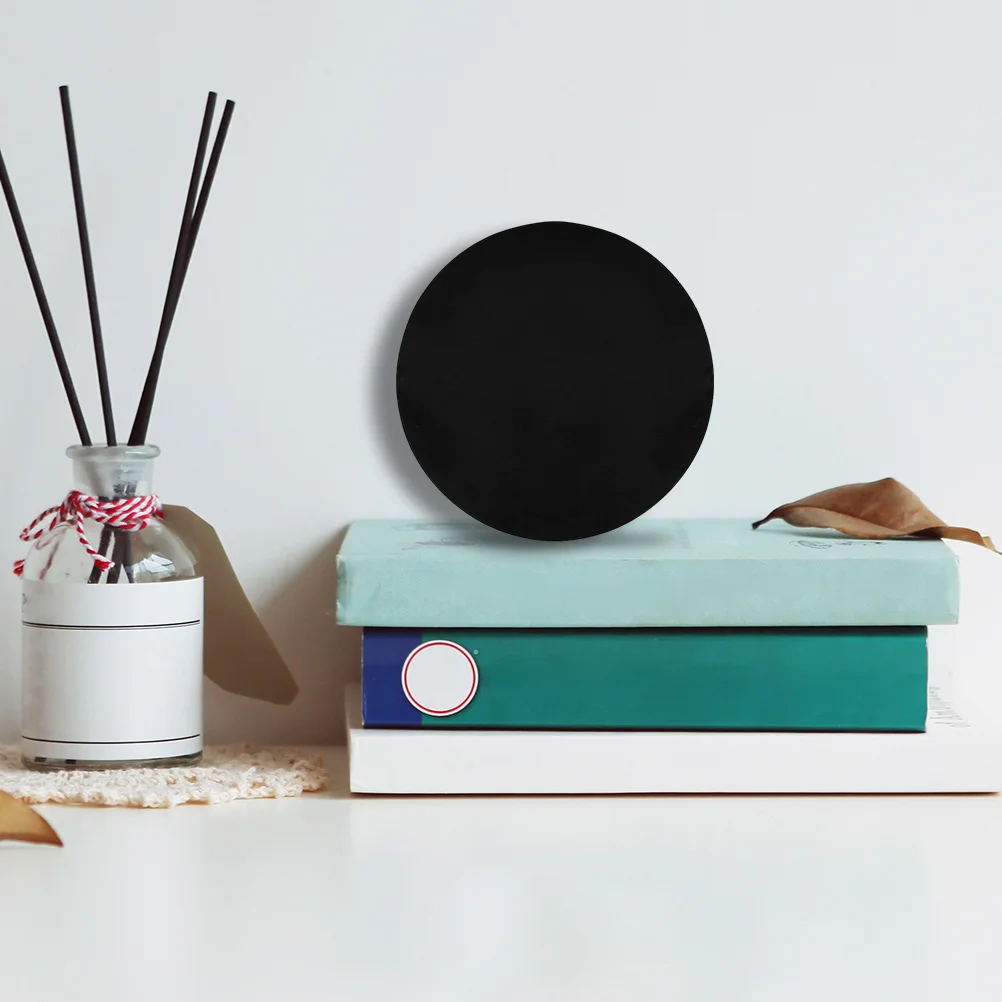 

1pc Black Scrying Mirror 8 Inch Round Obsidian Stone For Home Decor Fengshui Meditation Altar Table Centerpiece Modern