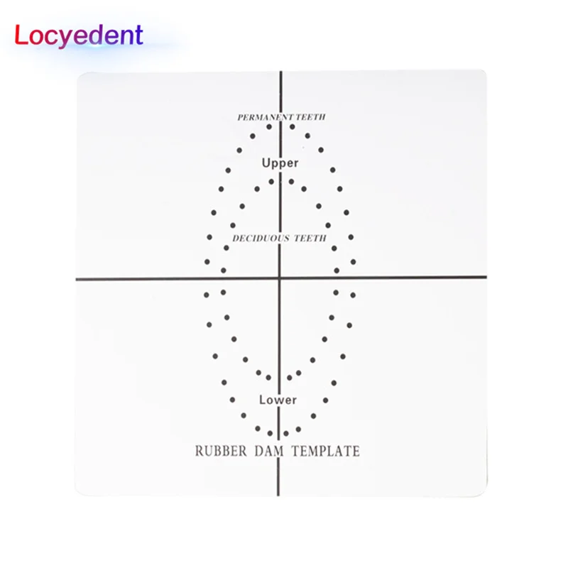 Dental Rubber Dam Punch Hole Positioning Board Barrier Template Dental Lab Instrument Tool Plastic