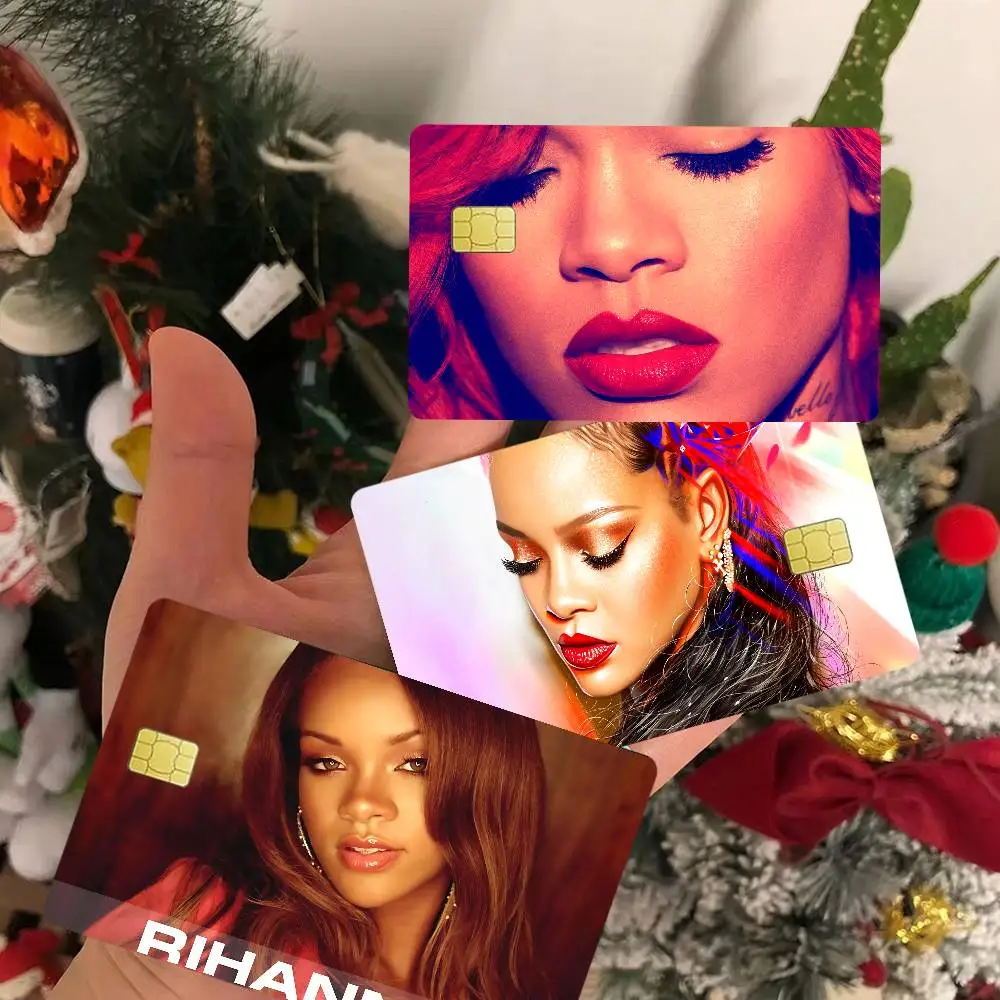 Hot Singer R-RIHANNAS Anime Cartoon Bear Skin Sticker Film Tape Case for Big Credit Debit Card Front Side