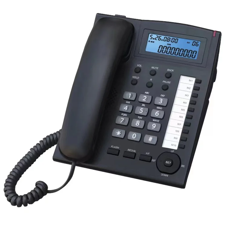 Factory Good Quality Advanced Office Telephone with Caller ID for Hotels and Corded Landline for Office Use