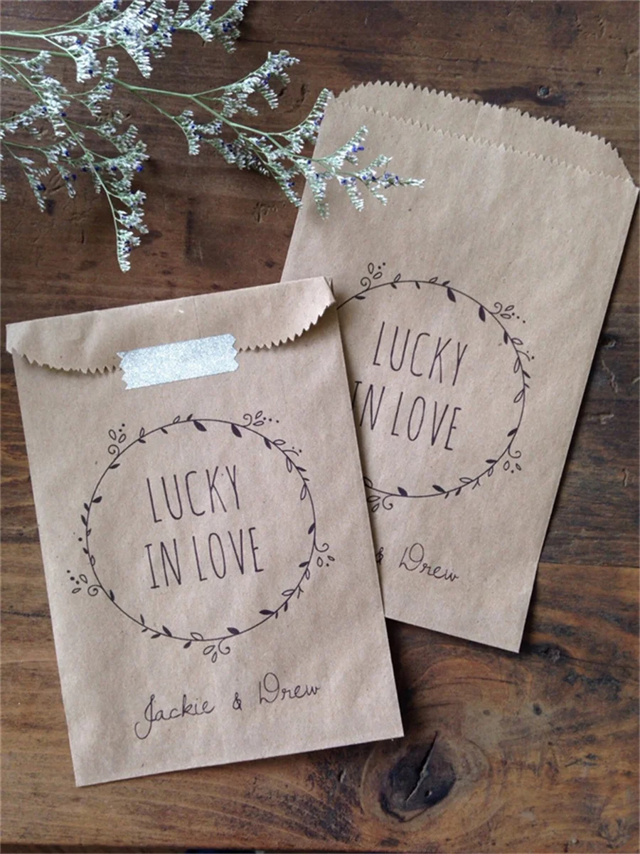 

50 Custom Lottery Ticket Favor Bags - Lottery Ticket Holders - Bridal Shower Favor - Wedding Favors