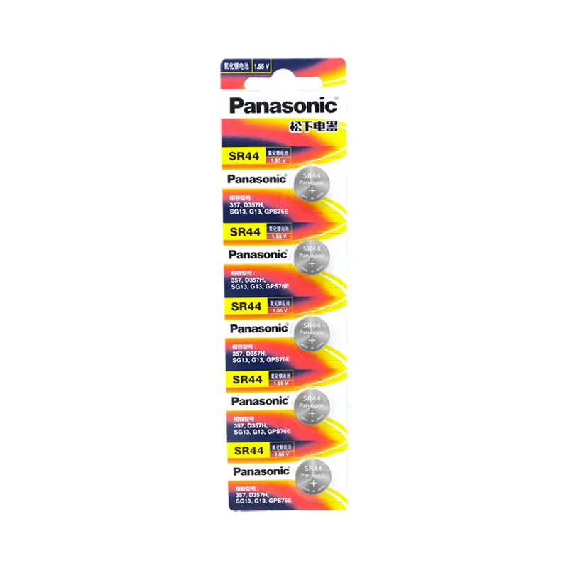 Panasonic 357 SR44 LR44 A76 AG13 357A 1.55V Silver Oxide Battery Button Battery For Watch Vernier Caliper Digital Devices