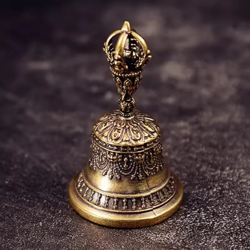 

Brass Handicraft Die-Casting Wind Bell Key Car Button Tibetan Bronze Drop Bell Creative Home Decoration Accessory