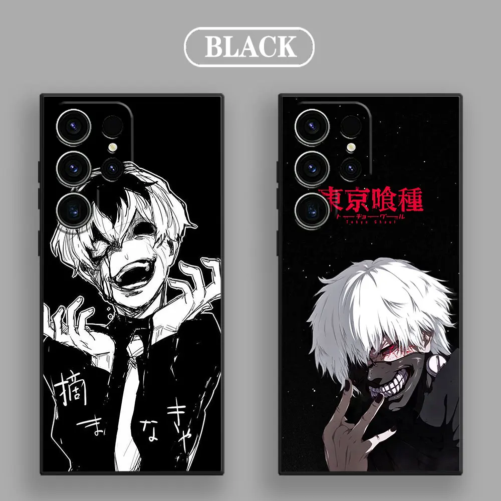 Tokyo Anime Ghoul Black Art Phone Case For Samsung Galaxy S24 Ultra Cases S23 S21 S20 FE S22 9 Plus Note 20 Ultra Silicone Cover