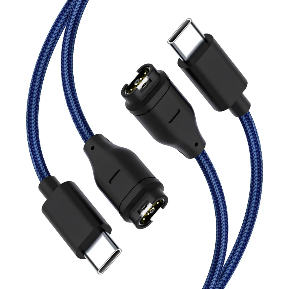 2-Pack Braided Replacement Charging Cable for Garmin Approach G12/S10/S12/S40/S42/S60  USB-C Garmin Watch Charger Cable