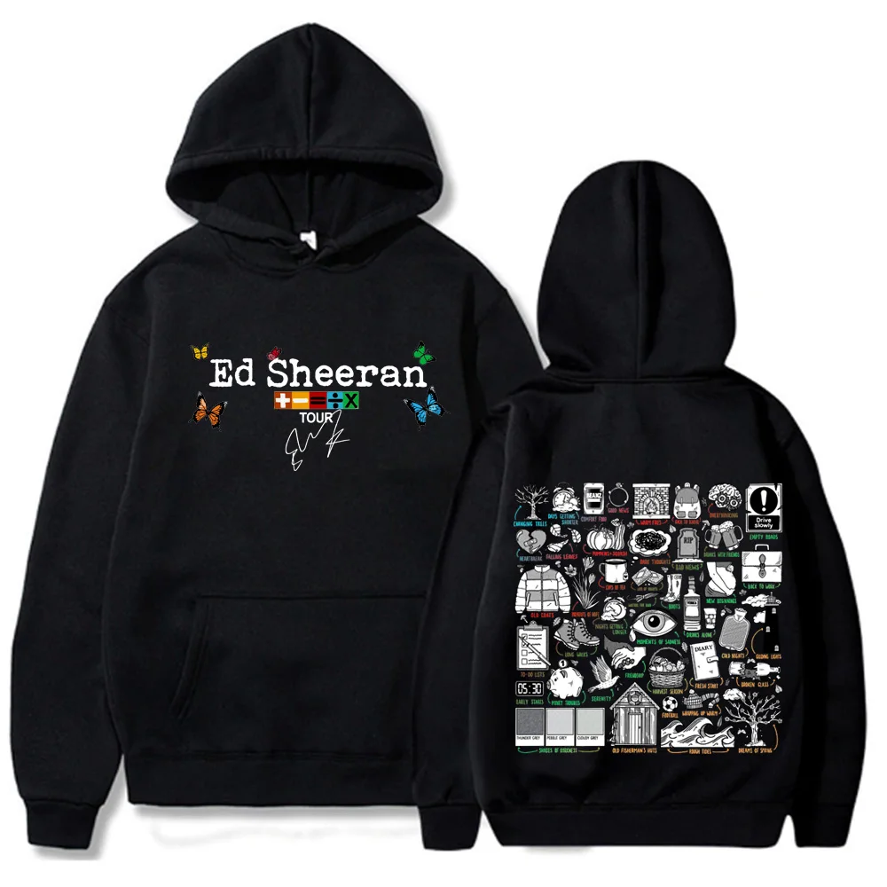 Hoodies de música ruim para homens e mulheres, ed Sheeran Tour, outono e inverno, vários estilos, 2023