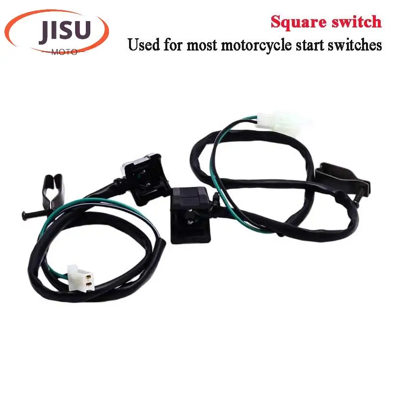 Green and yellow optional, square start switch suitable for motorcycle engine emergency power-off switch accessories