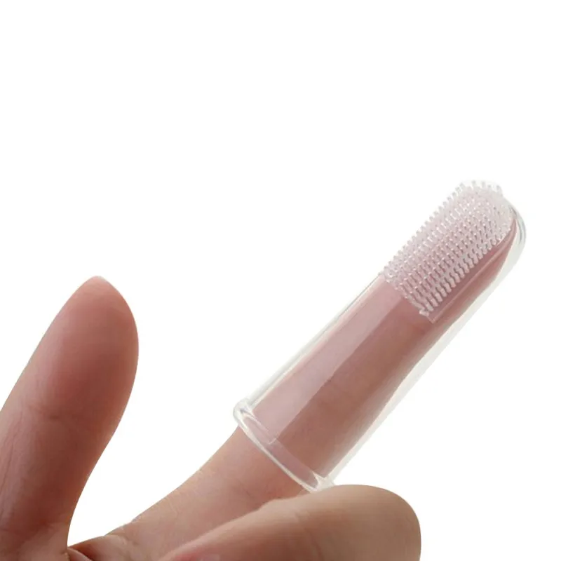 Super Soft Pet Finger Toothbrush Teddy Dog Brush Bad Breath Tartar Teeth Care Tool Dog Cat Silicone  Teeth Oral Cleaning