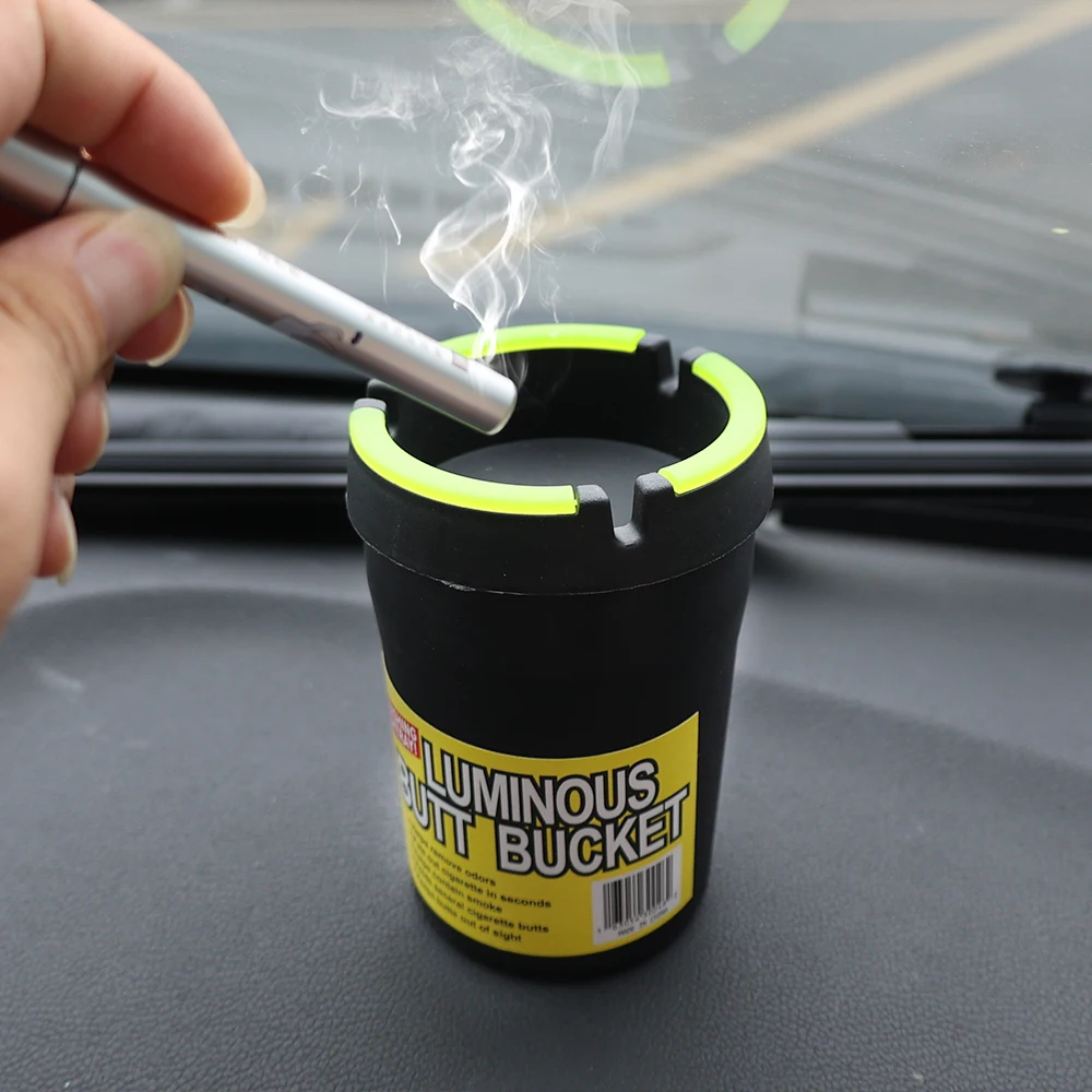 Universal Car Ashtray Large Capacity Double Plastic Ashtray Auto Trash Can Autos Ash Tray Automotive Interior Accessories