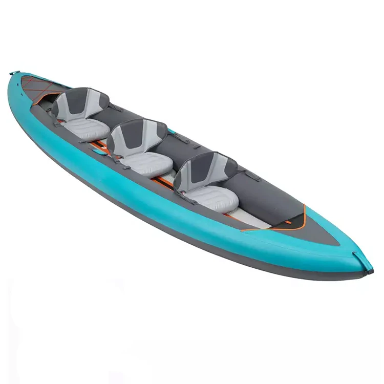 

Wholesale Air Ocean Fishing Inflatable Kayak Boats Inflable Pvc 3 Persons Drop Stitch Kayak For Sale Kayak 2 Person