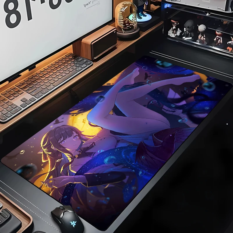 Pc Gaming Pad Honkai Impact 3rd Gamer Cabinet Keyboard Mat Large size Deskmat Office Computer Game Accessories Mousepad Bronya