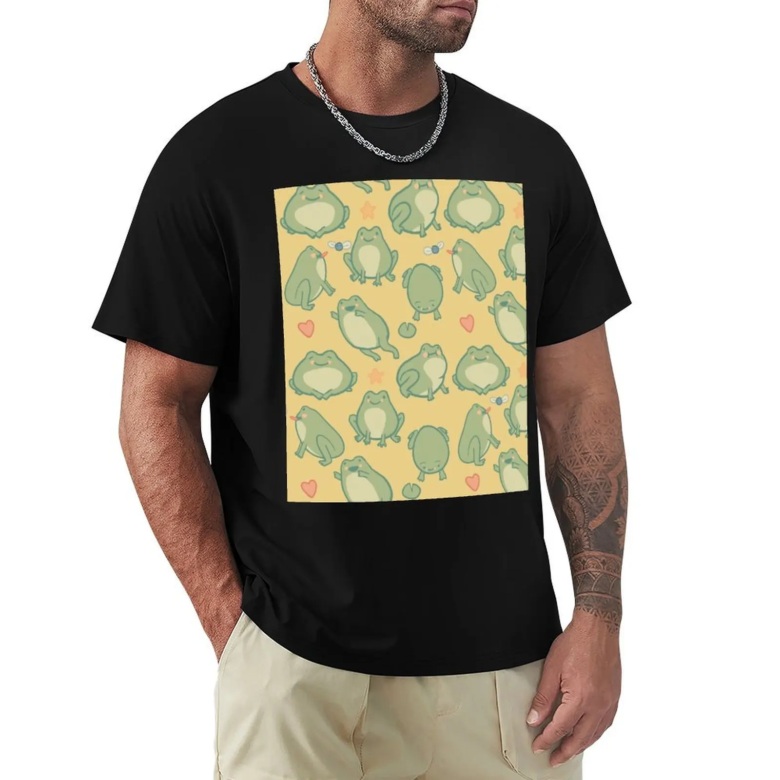 Dumb frog pattern T-Shirt Casual Pattern Print Tee Shirt