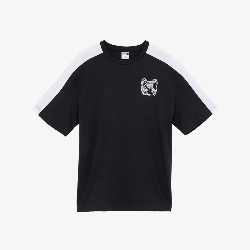 

Puma Originals Summer Men's and Women's Round Neck Knit Patchwork Cartoon Breathable Short Sleeve 627263-01