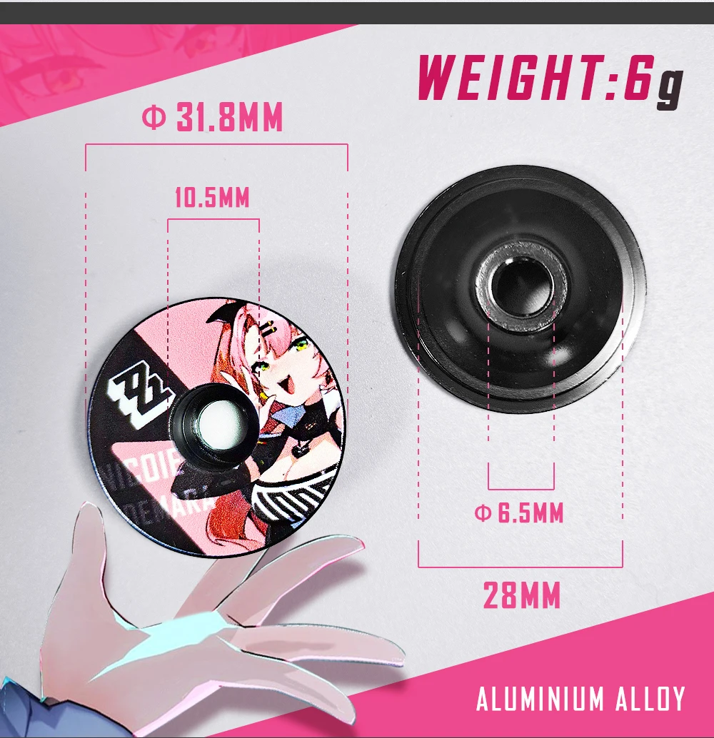 KRSEC ZZZ Headset-Topcap aus Aluminiumlegierung für Fahrräder, kompatibel mit allen Rennrad- und MTB-Vorbautypen mit 1-1/8 Zoll Gabelschaft – Detail 6