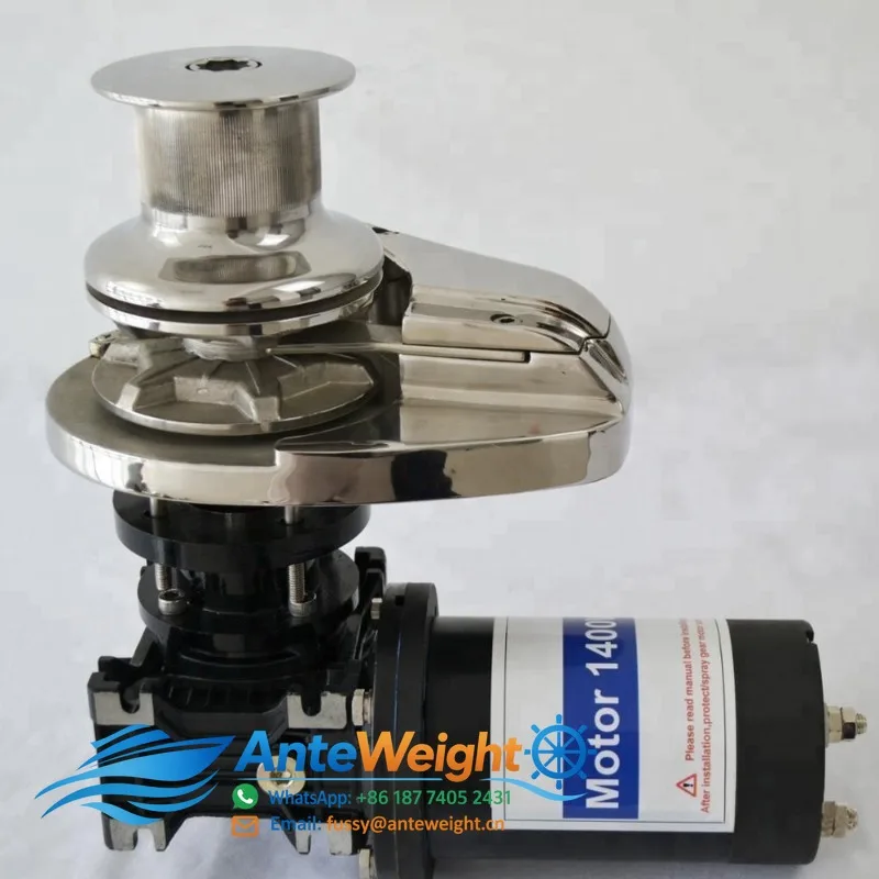 400W DC12V/24V Vertical Anchor Windlass for Boat Steel Construction ISO9001 Certified Remote Control 6mm Wire Rope