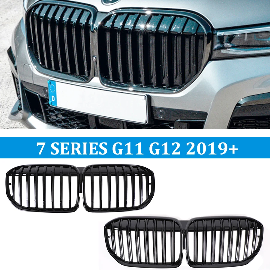

Глянцевая черная решетка для гонок в стиле поп-музыки для BMW 7 серии G11 G12 2019 2020 2021 2022 2023, замена
