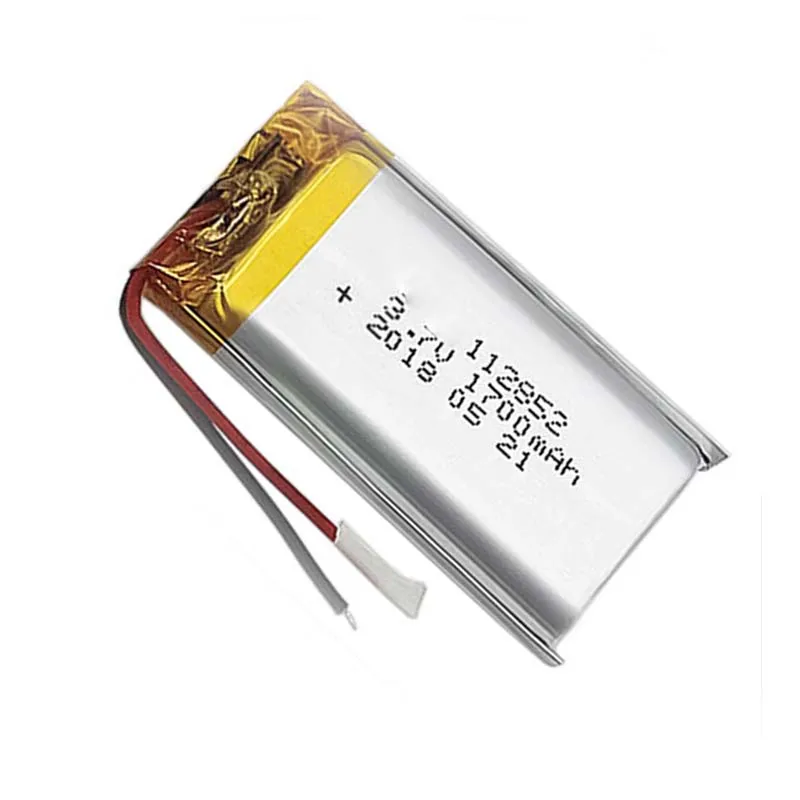 

1 Pcs 3.7V 1700mAh 112852 Lithium Polymer Ion Battery 2.0mm JST Connector