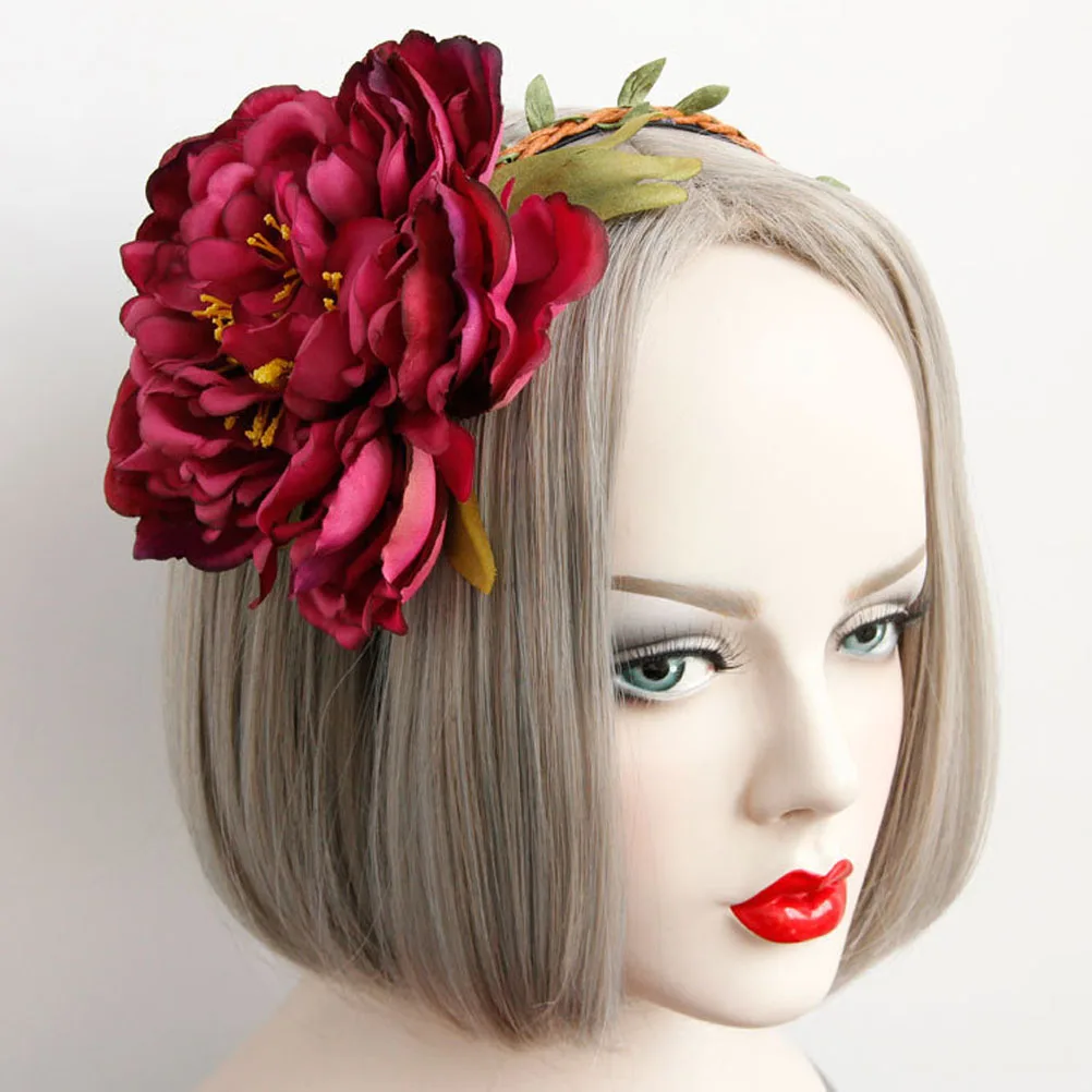

Simulated Flower Headband for Women Simulation Red Hairband The Flowers Girls Miss