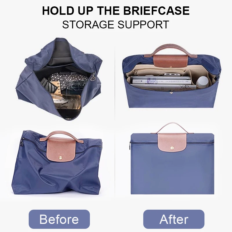 حقيبة إدراج اللباد تناسب حقيبة LC Le Pliage النسائية | منظم بطانة داخلية لتخزين الكمبيوتر #5