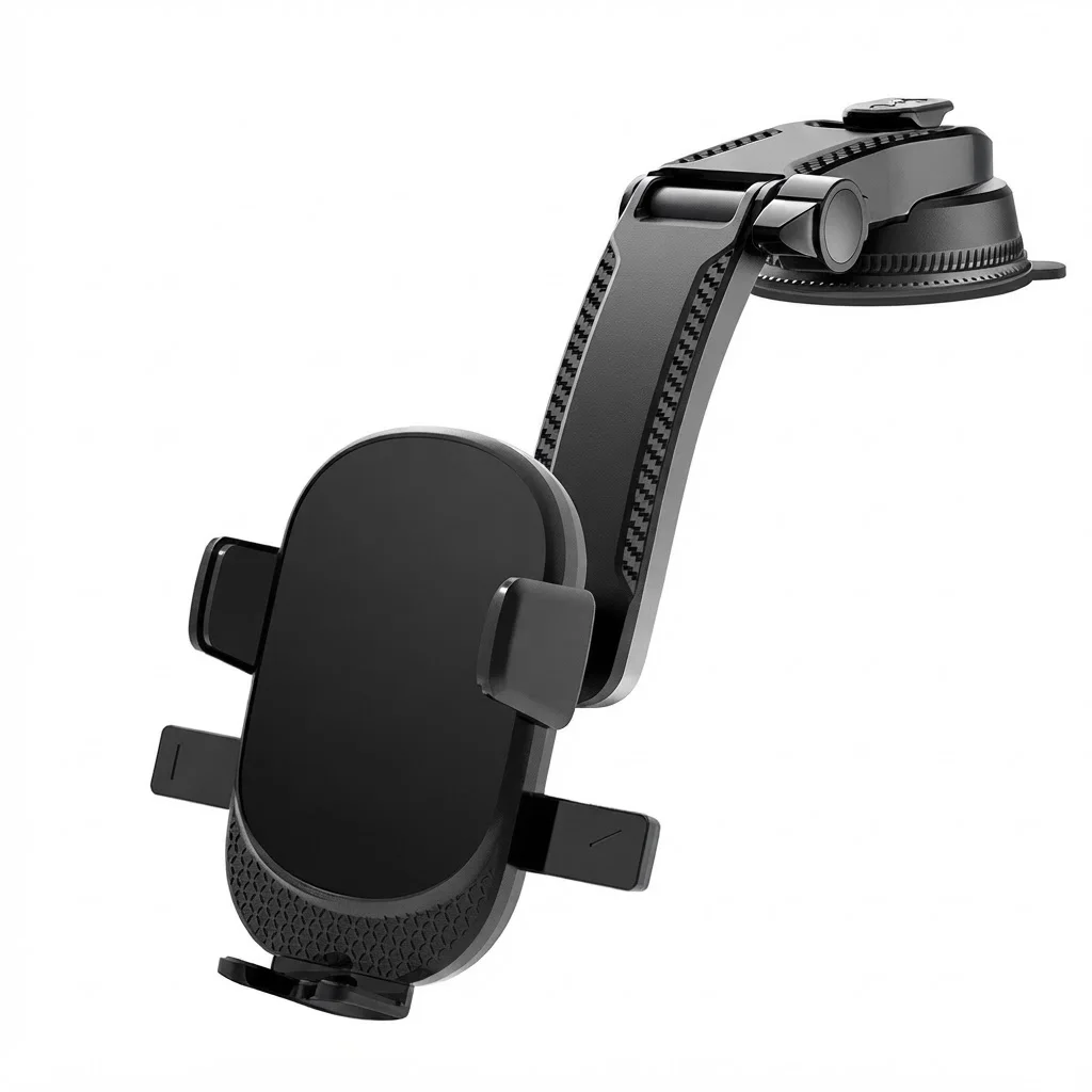 Car Phone Holder Dashboard Windshield Vacuum Suction Cup Flexible Gooseneck 360 Rotation Anti Shake GPS Auto Bracket