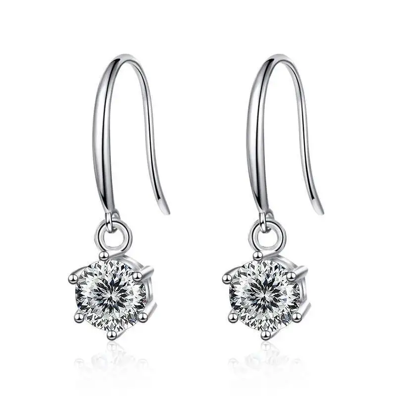 JoiasHome Tropfenohrringe aus 925er-Sterlingsilber, 0,5 Karat, funkelnder Moissanit, für Damen, klassischer edler Schmuck, besteht den Diamanttest – Detail 7