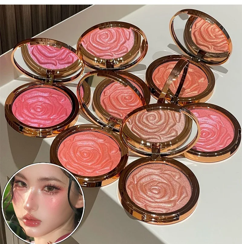 Rosen-design Highlighter Und Blush Palette Schimmernd Rosa Wangen_voghion.com