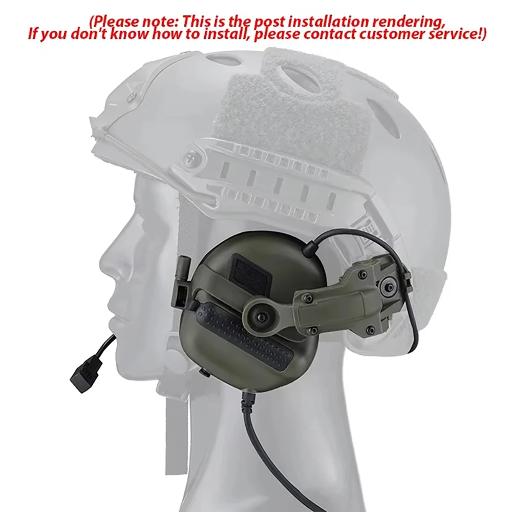 

ARM NEXT F10 Tactical Headset Hunting Shooting Noise Cancelling Headphones with Brackets Fit for Wendy M-LOK ARC Helmet