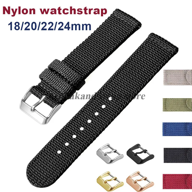 18 مللي متر 20 مللي متر 22 مللي متر 24 مللي متر الإفراج السريع حزام العالمي النايلون قماش حزام الساعات ل Seiko لينة حزام سوار الرجال النساء الرياضة المعصم الفرقة