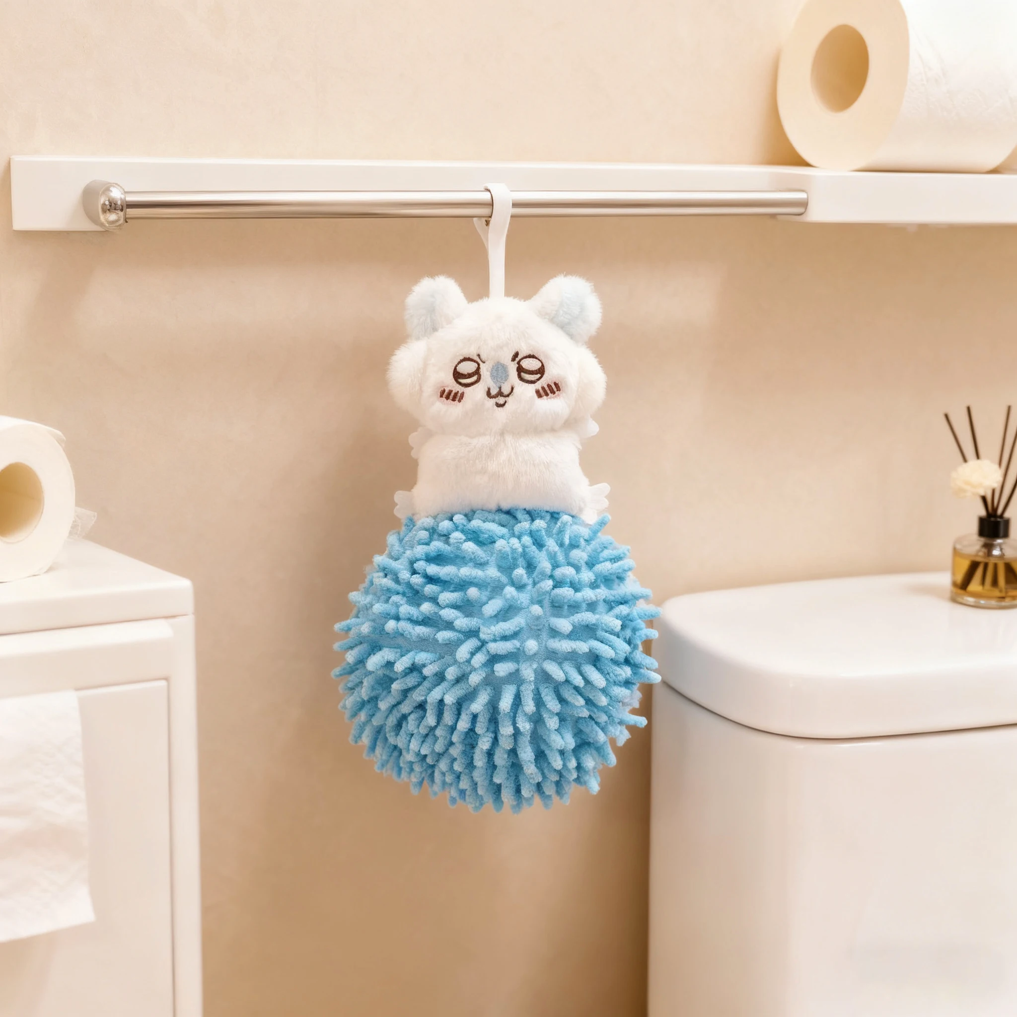 MINISO Chiikawa Momonga منديل لطيف الكرتون فتاة ماصة منديل الحمام المطبخ القماش رشاقته Kawaii الفتاة هدية