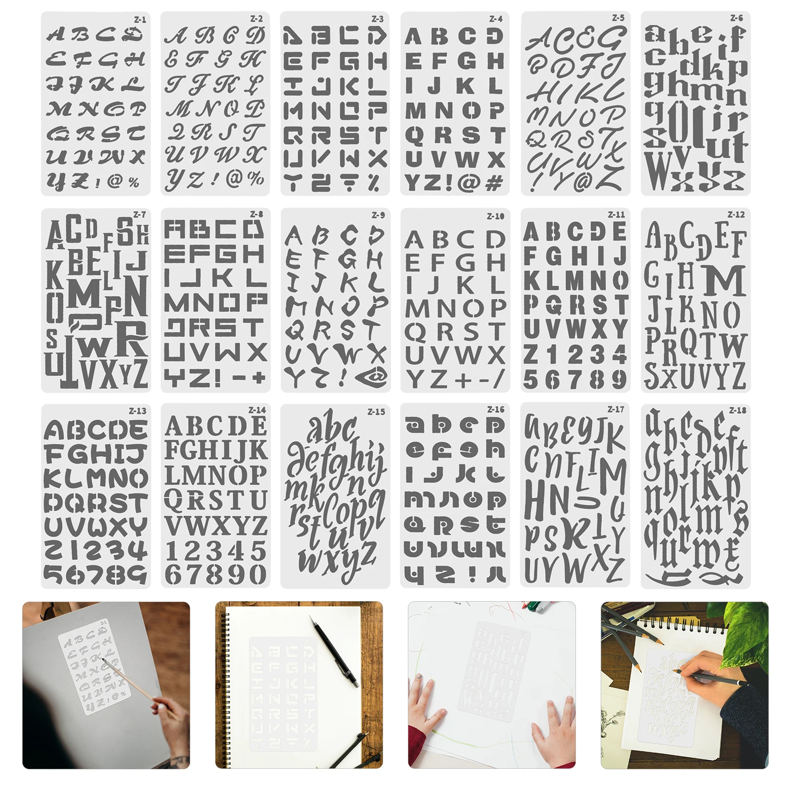 

20 Pcs Letter Template Crafts Stencil Mold Alphabet Drawing Templates Scrapbook