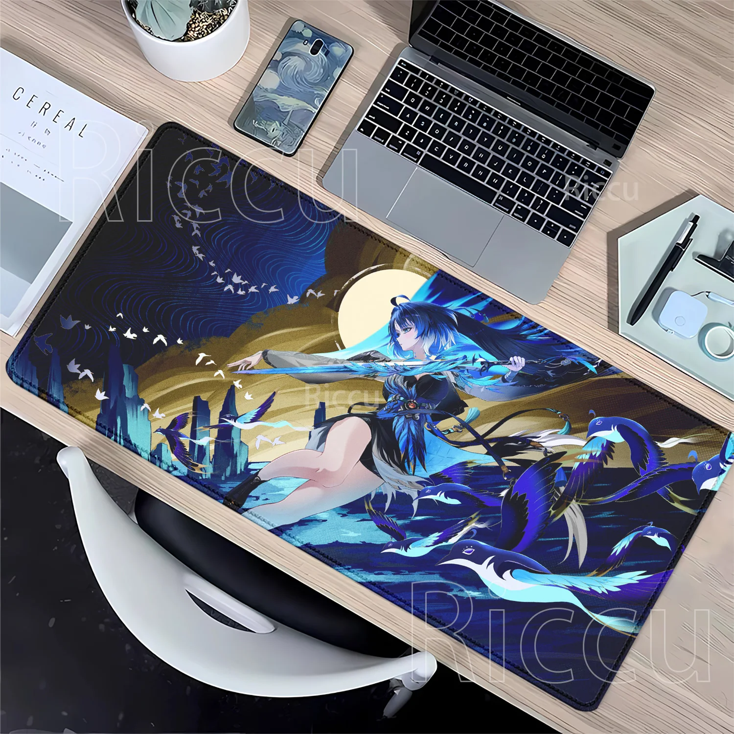 Gaming New Yangyang Xuanling Wuthering Waves Mouse Pad PC HD Printing Office Overlock Mousepad Anime Girl Sexy Non-slip Desk Mat