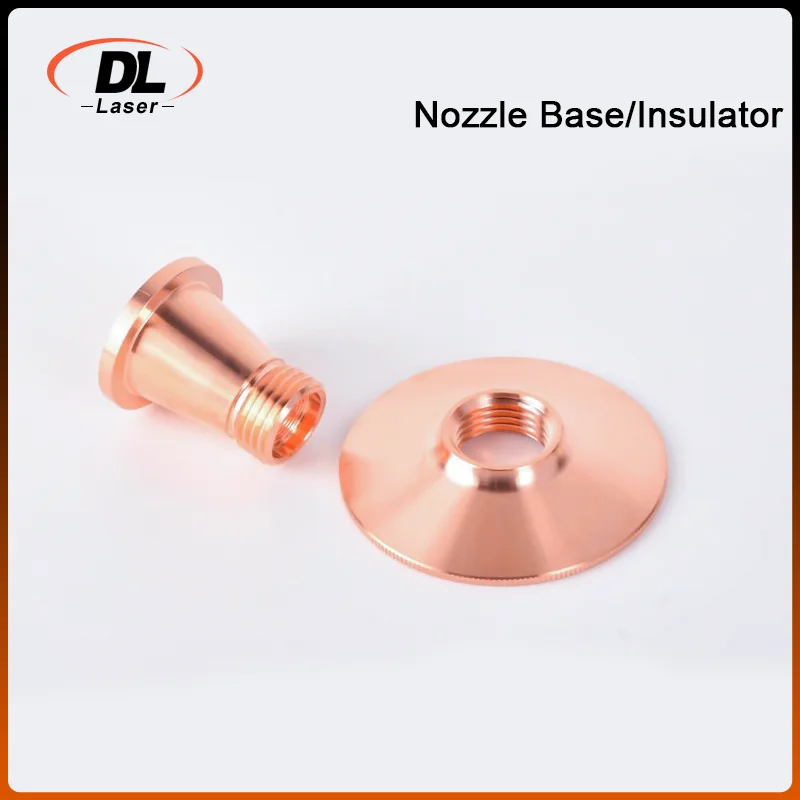 High Precision Nozzle Connection Assembly with Insulating Ring 2-08701 Brass Half-Circle Base Compatible with DNE Laser Machine