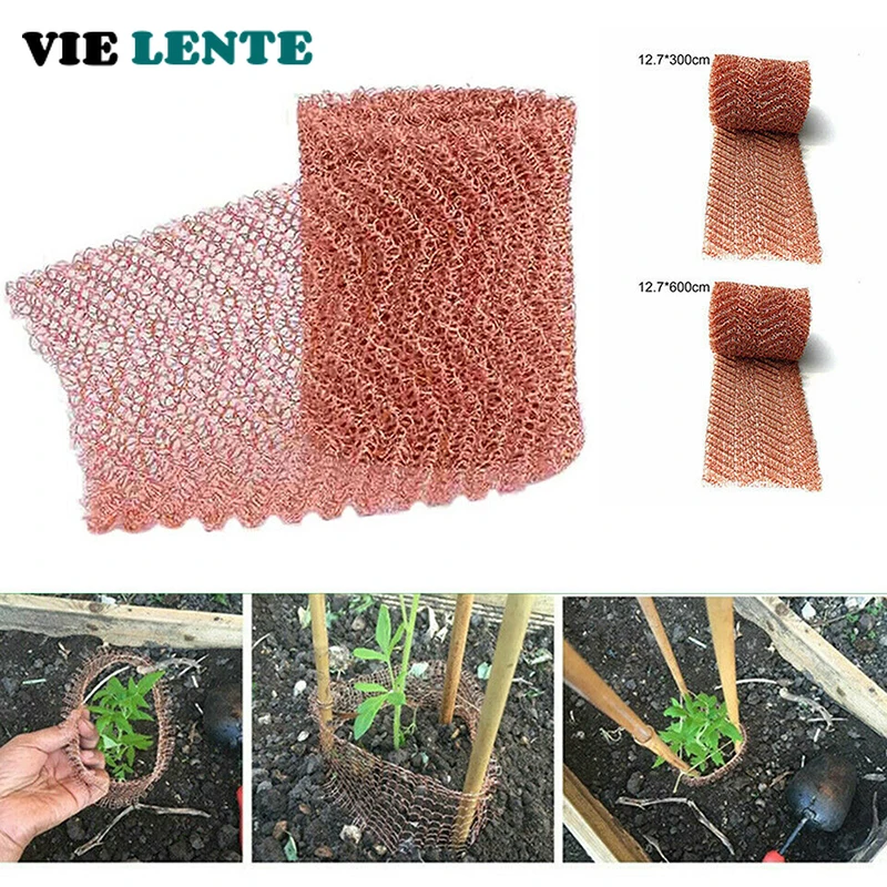 3/6M Copper Mesh Knitted Woven Filter Soffit Mesh Rat Rodent Slug Snail Control Net Garden Plant Protection Shielding Network