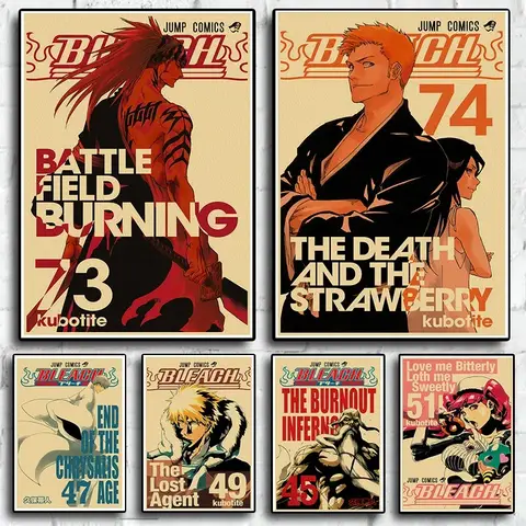 애니메이션 그림 블리치 ​​포스터 미적 Gigante 홈 인테리어 레트로 만화 캔버스 회화 벽 아트 벽화 Kawaii 룸 장식