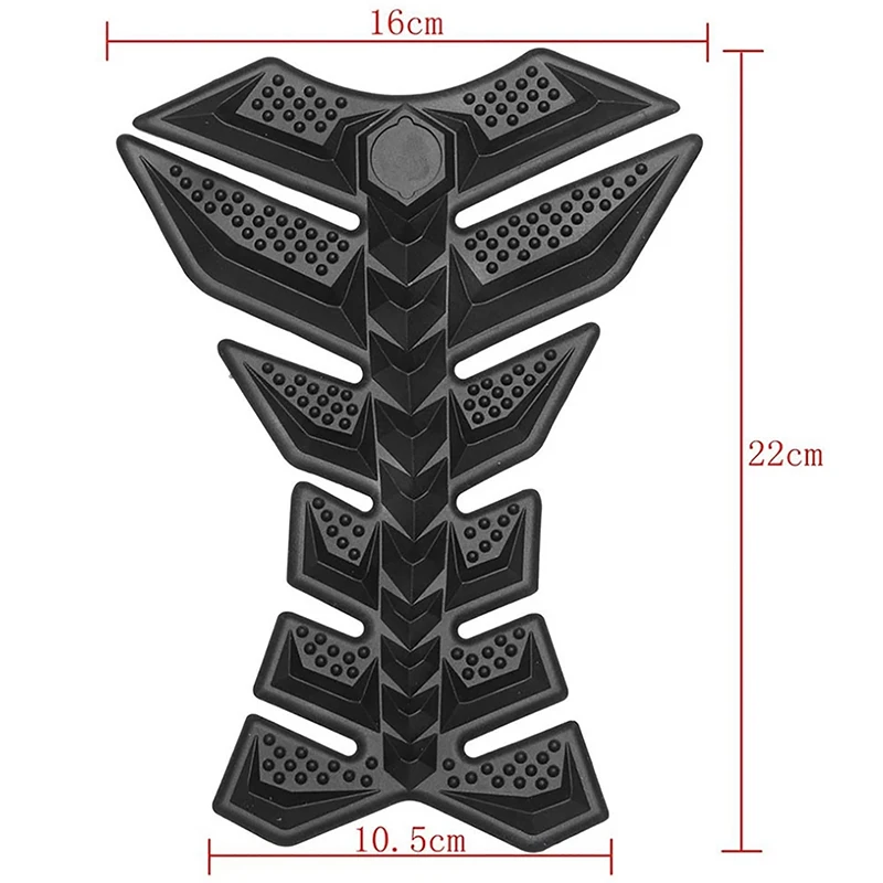 Motorcycle Fuel Tank Fishbone Sticker Modification Accessory Body Decal 3D Three-Dimensional Rubber Fishbone Sticker