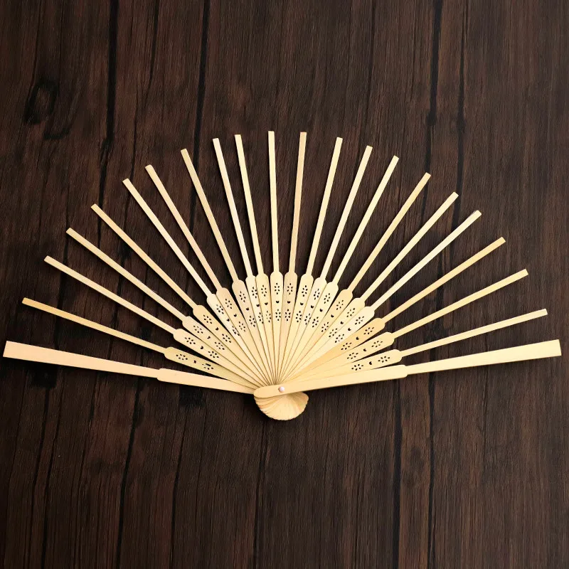 21cm Bamboo Folding Fan Frame Skeleton Blank DIY Craft Supply Material Homemade Fan Material Semi-finished Product Chinese Style