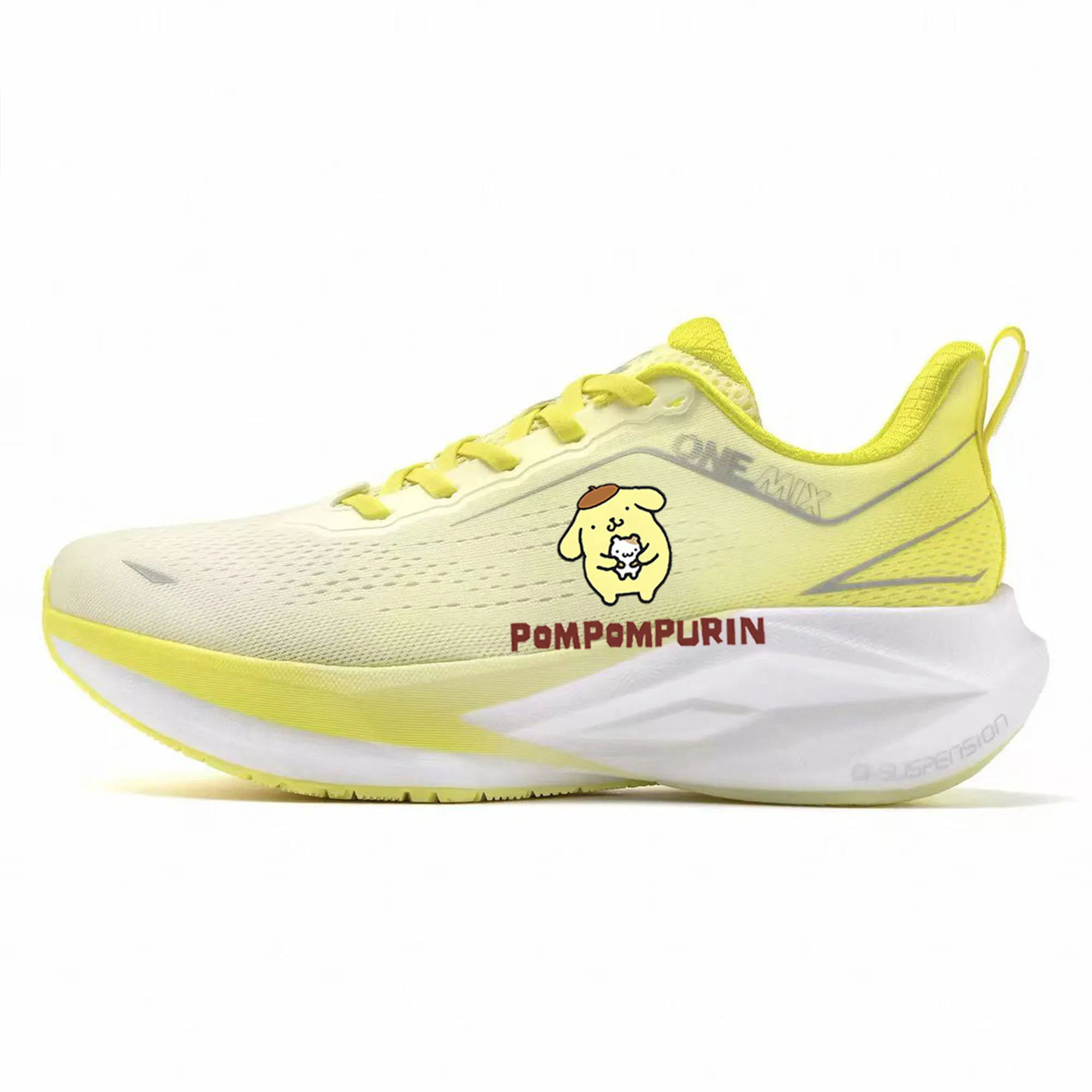 

ONEMIX Sanrio Pompompurin Air Cushion Sports Shoes Women High Quality Outdoor Running Shoes Soft Soled Athletic Custom Sneakers