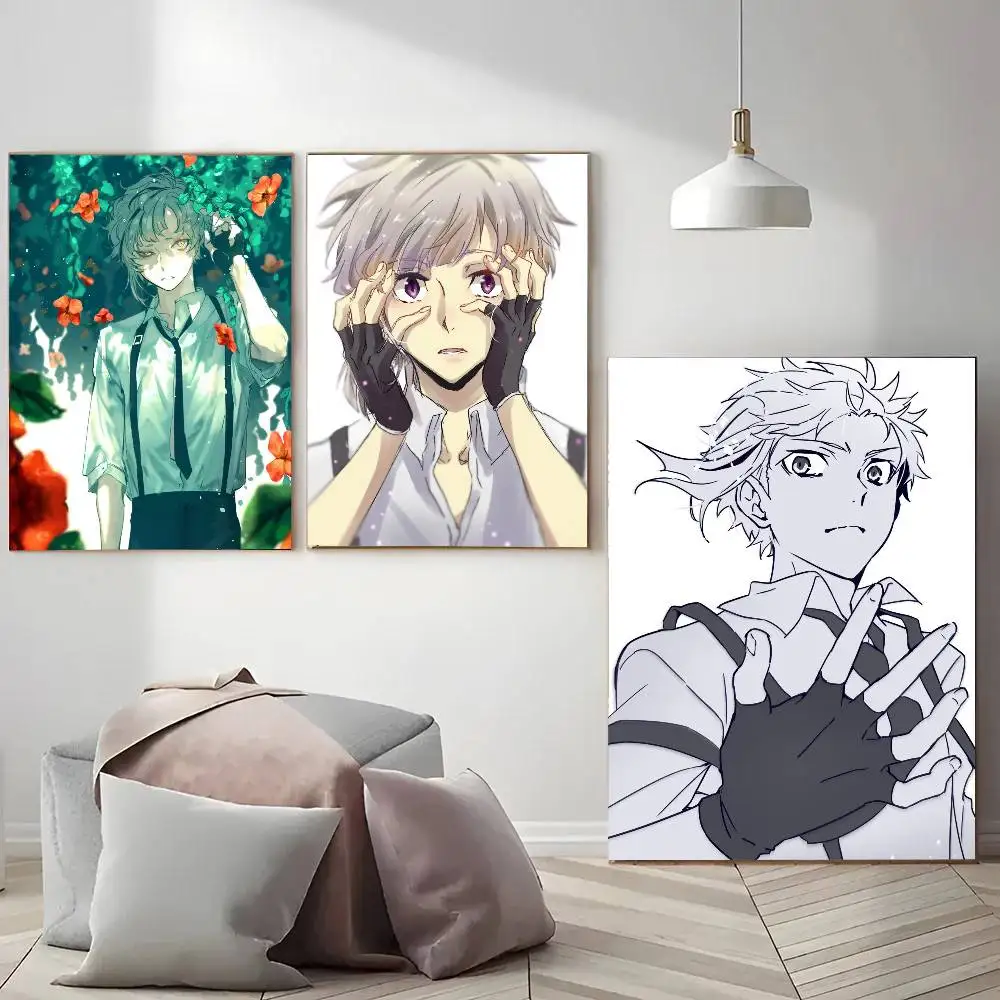 Nakajima Atsushi Anime S-Stray Dogs Posters Living Room Bar Cafe Quality Canvas Vintage Style Comics Painting Art Home Wall Deco