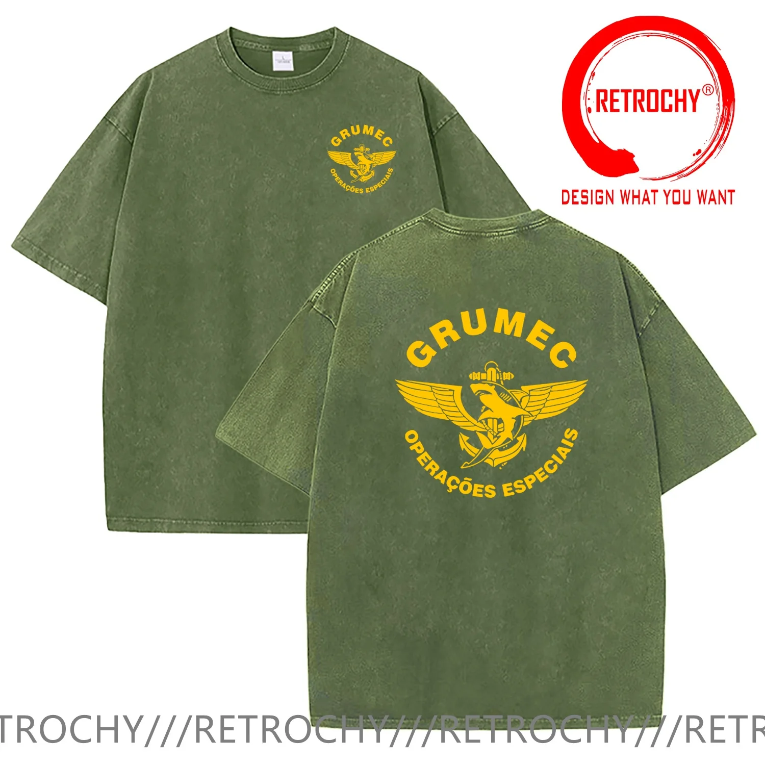 Brazilian Navies Combat Divers GRUMEC Special Forces T Shirt Men Fashion Trendy Casual Clothing Stylish Tops Tee Shirt Leisure