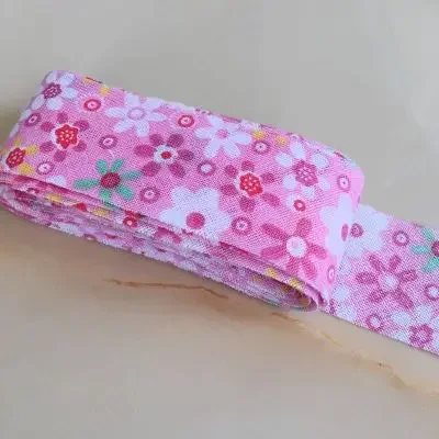 3cm Floral Plain Cotton Bias Binding Tapes, Unfolded Gingham Trim Covered Dress-making Craft Upholstery Sewing Textile Webbing