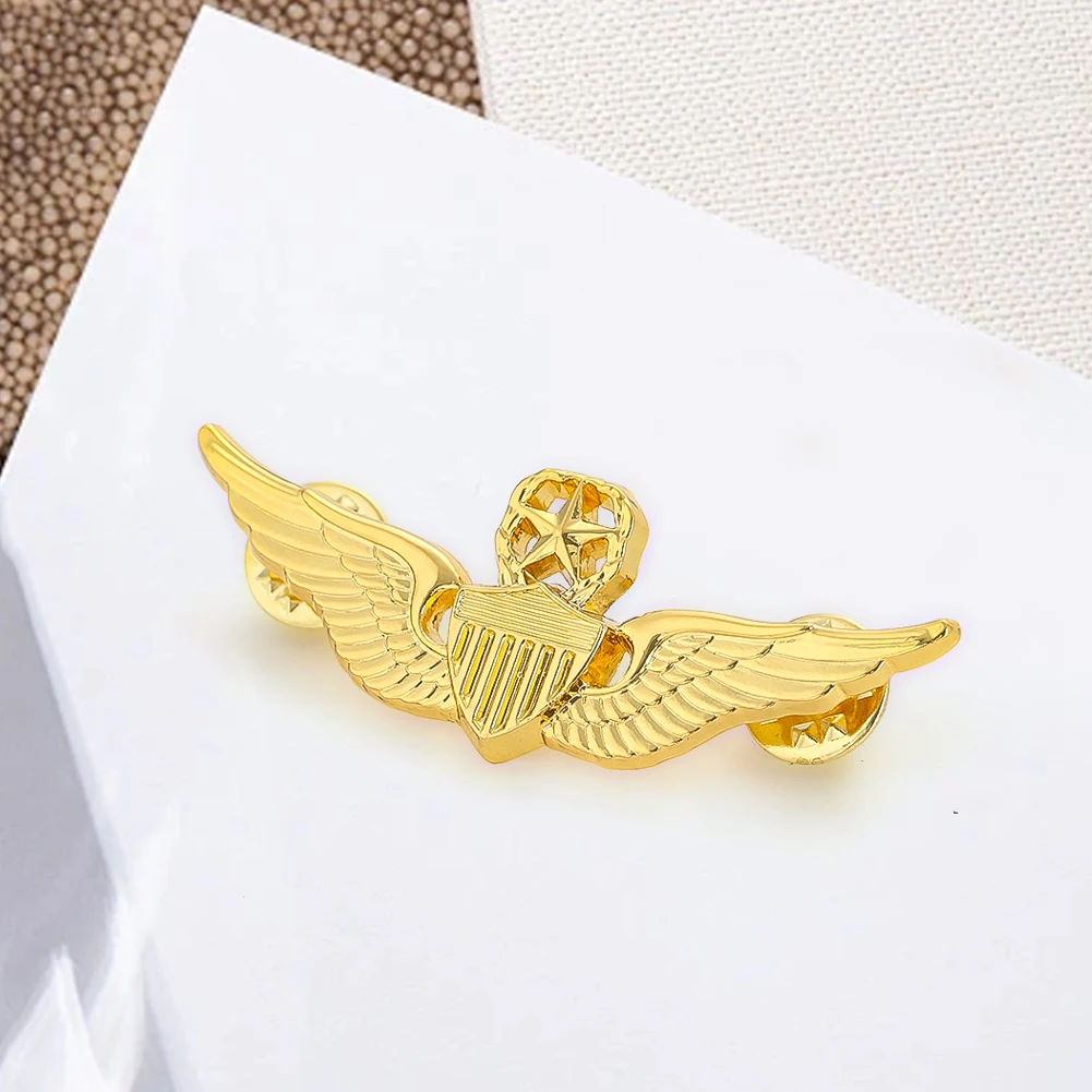 Stainless Steel Classic American Air Force Airman's Enamel Lapel Pin for Bag Clothes Jacket Badge Military Memorial Jewelry Gift