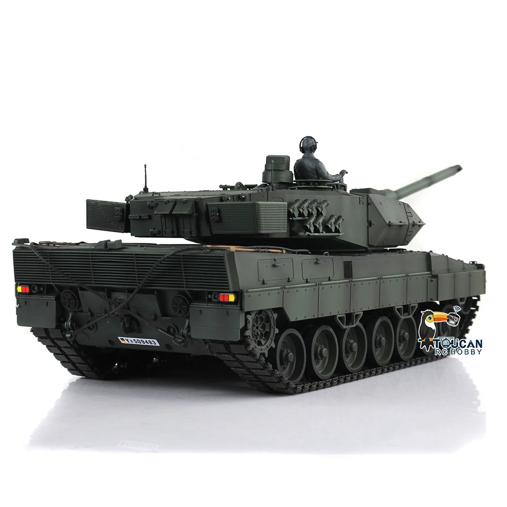 

1/16 HENG LONG Green 7.0 Leopard2A6 RC Tank 3889 Metal Tracks Barrel Recoil TH17615-SMT4