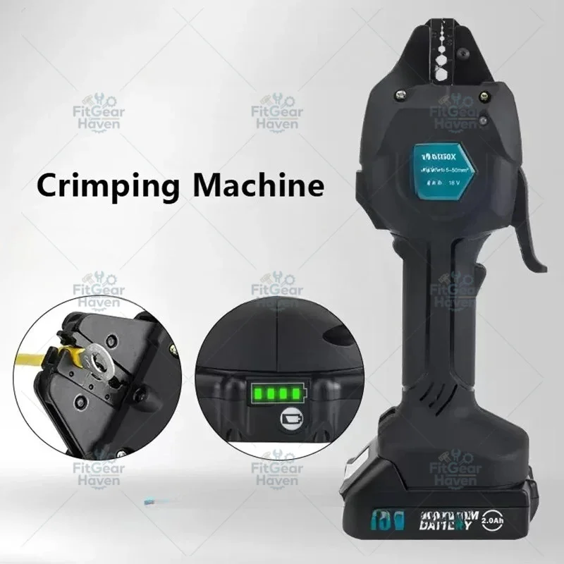 EW-50X Electric Terminal Crimping Machine, Pre-Insulated Tube Terminal Crimping Pliers for LED Lighting Cold Wire