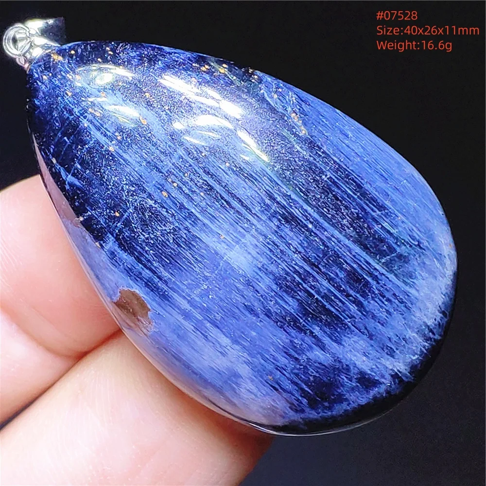 Natural Blue Pietersite Pendant Namibia Water Drop Chatoyant Women Men Cat Eye Fashion Jewelry Rare Pietersite AAAAAA