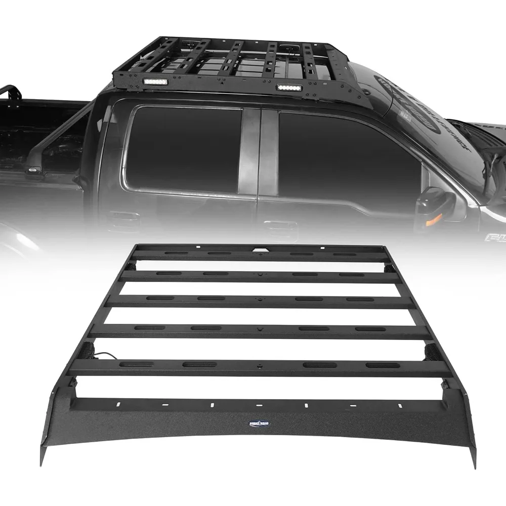 U-Box F150 حامل سقفي علوي مع أضواء LED/4x متوافقة مع شاحنة بيك اب Ford Raptor & F150 Super Crew 2009 2010 2011